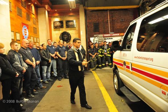 Father J Fonti blesses the Daniel Pujdak FFT Van